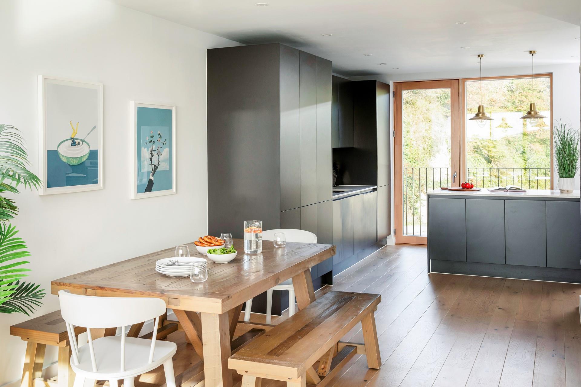 The kitchen is modern and ideal for rustling up meals.