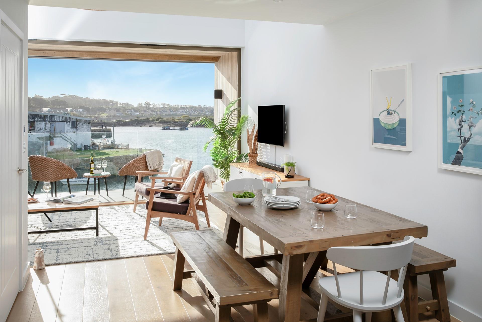 The open plan living area is ideal for entertaining.