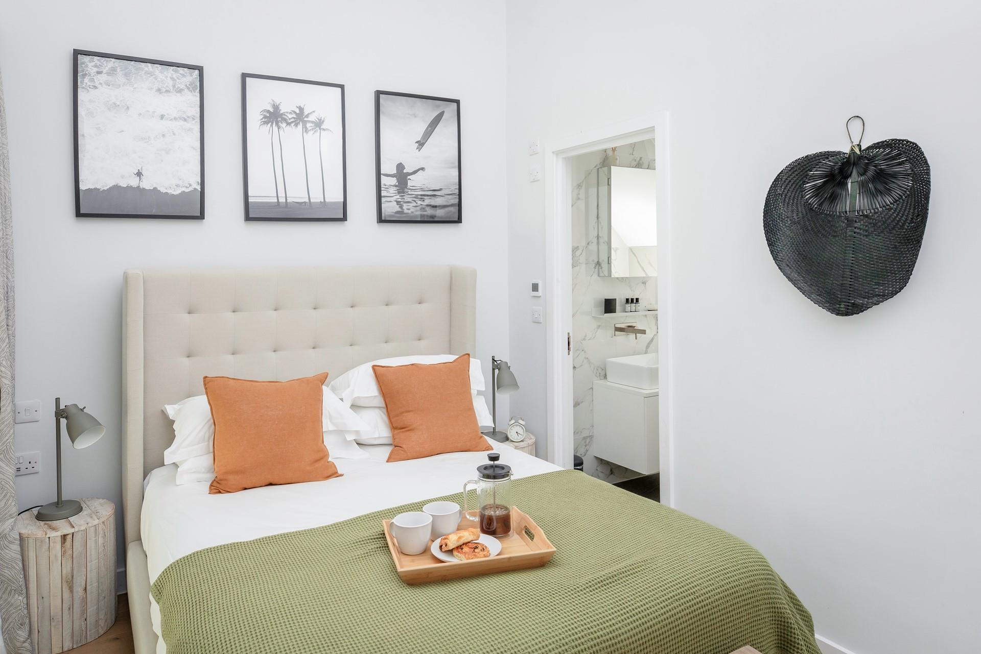 Bedroom 3 has a comfortable king size bed.