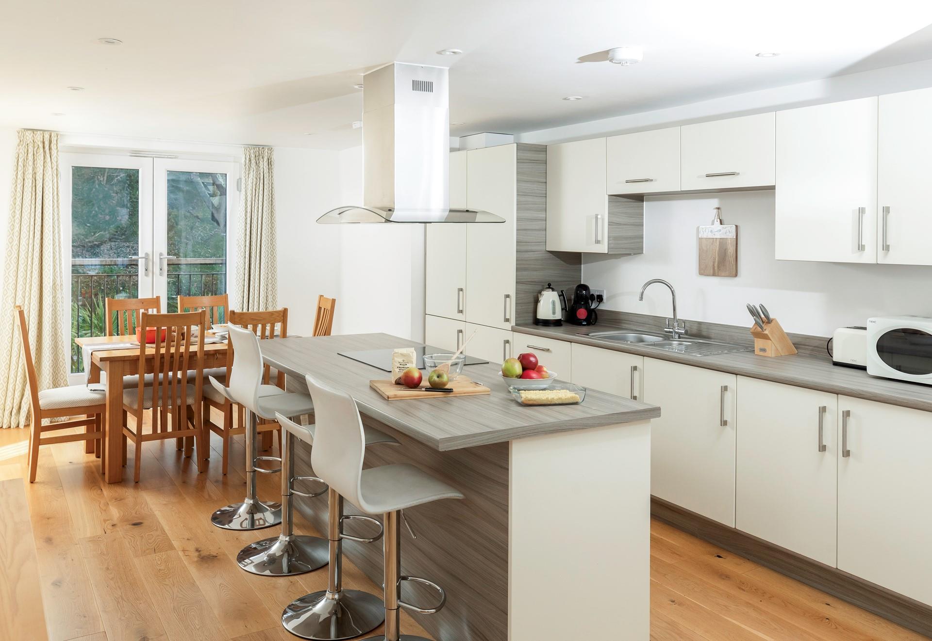 The kitchen is well equipped for cooking up a storm.