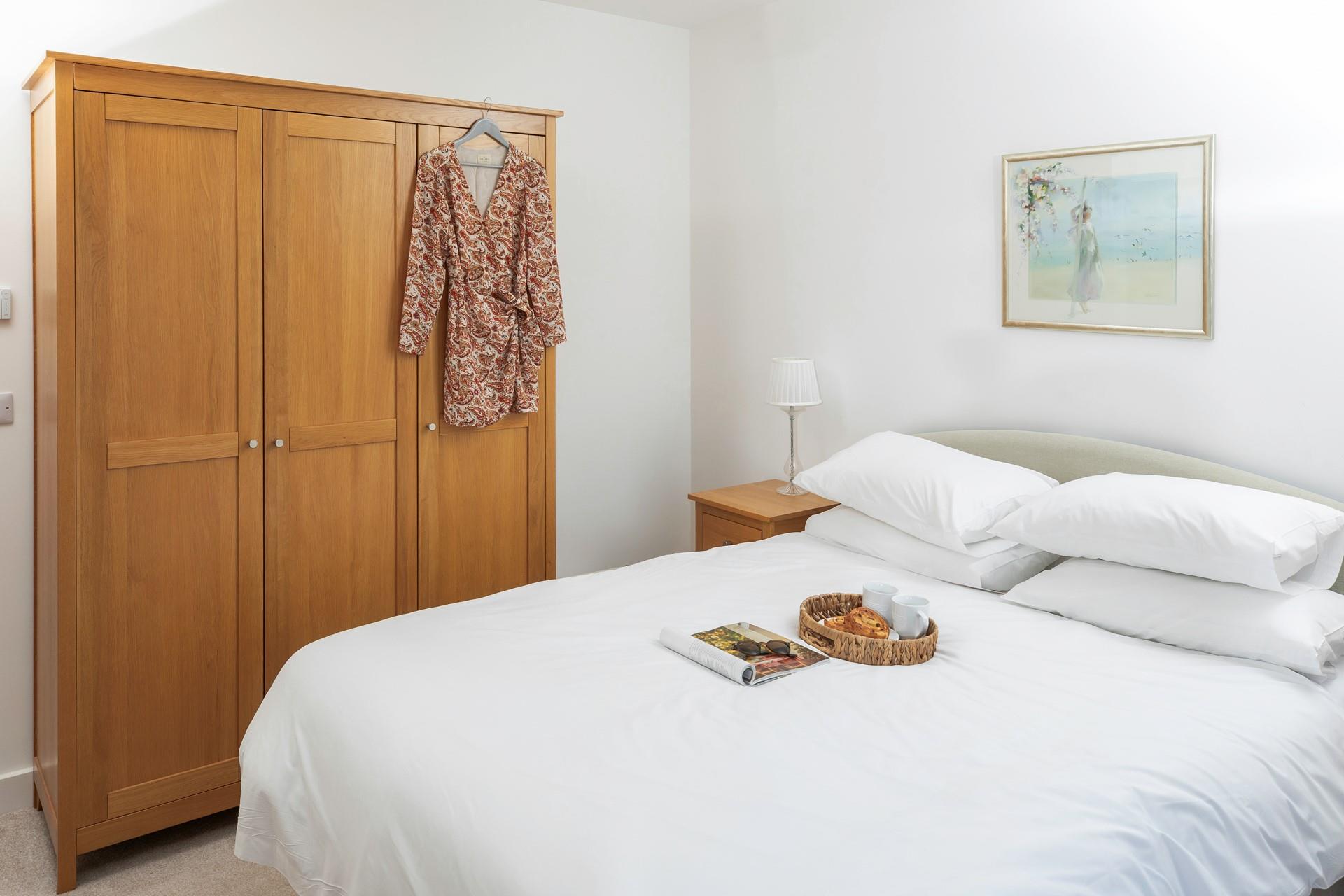 There is plenty of hanging space in the bedrooms.