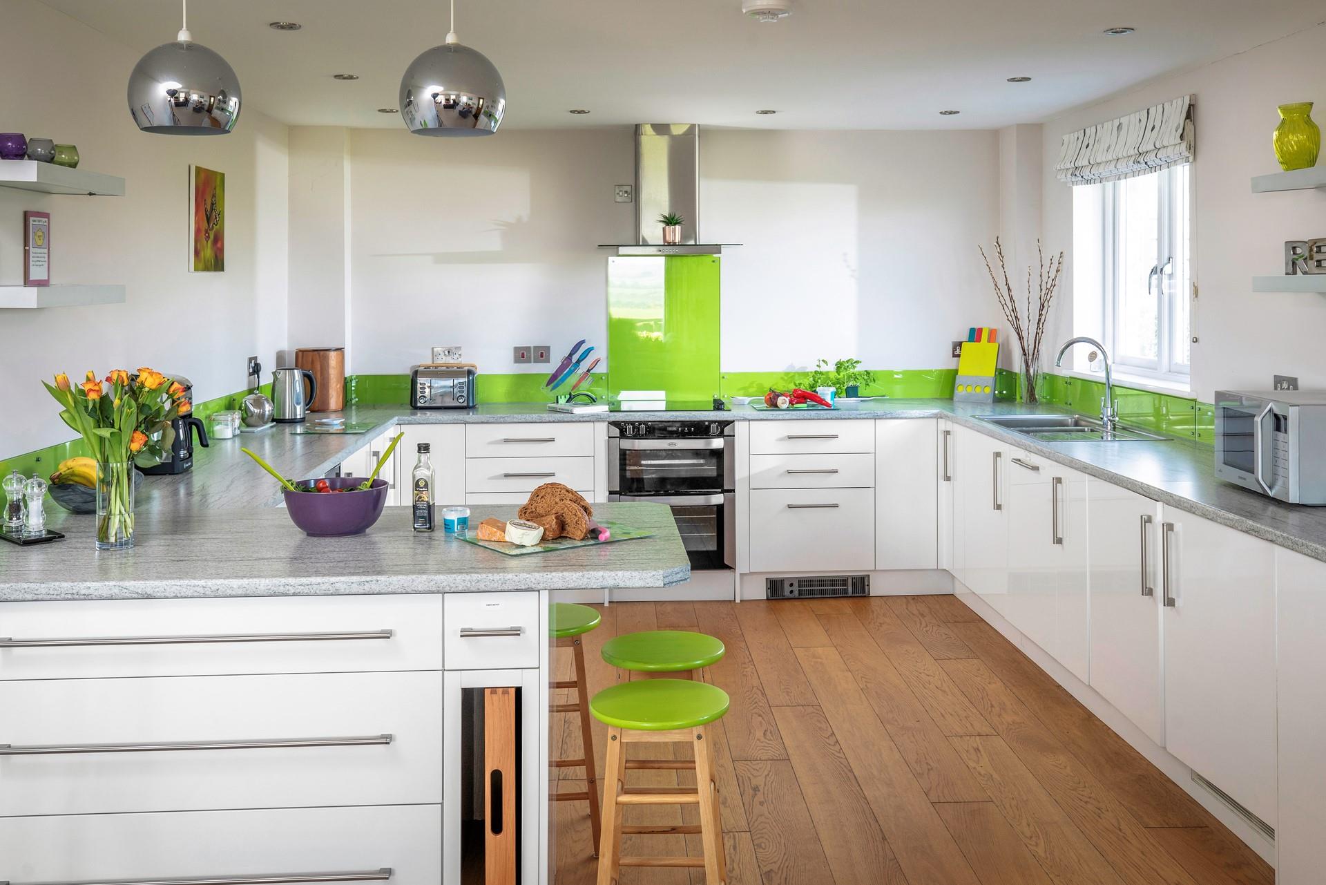 Cook up a storm in the well equipped kitchen.