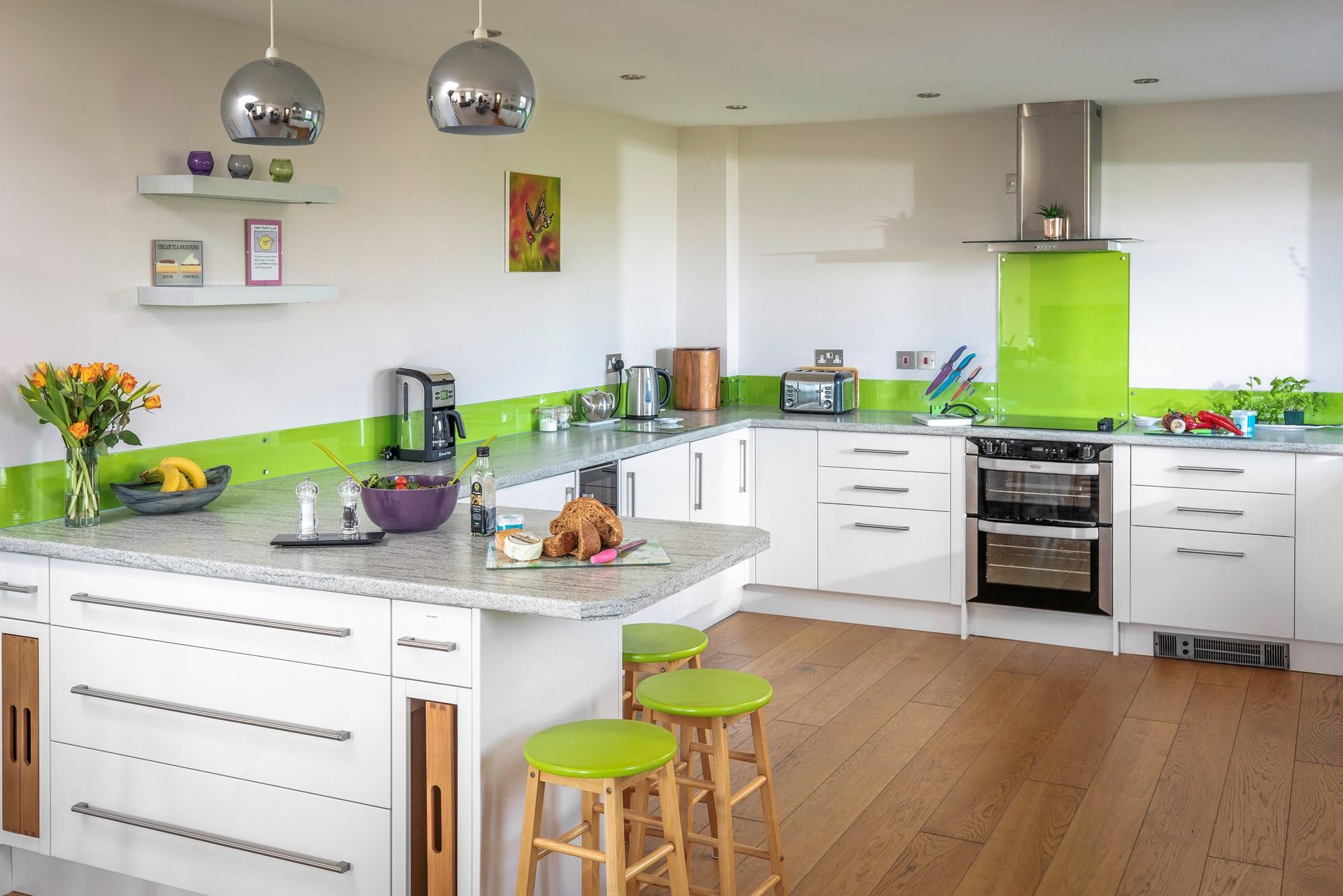 The kitchen has plenty of space to cook up a storm.