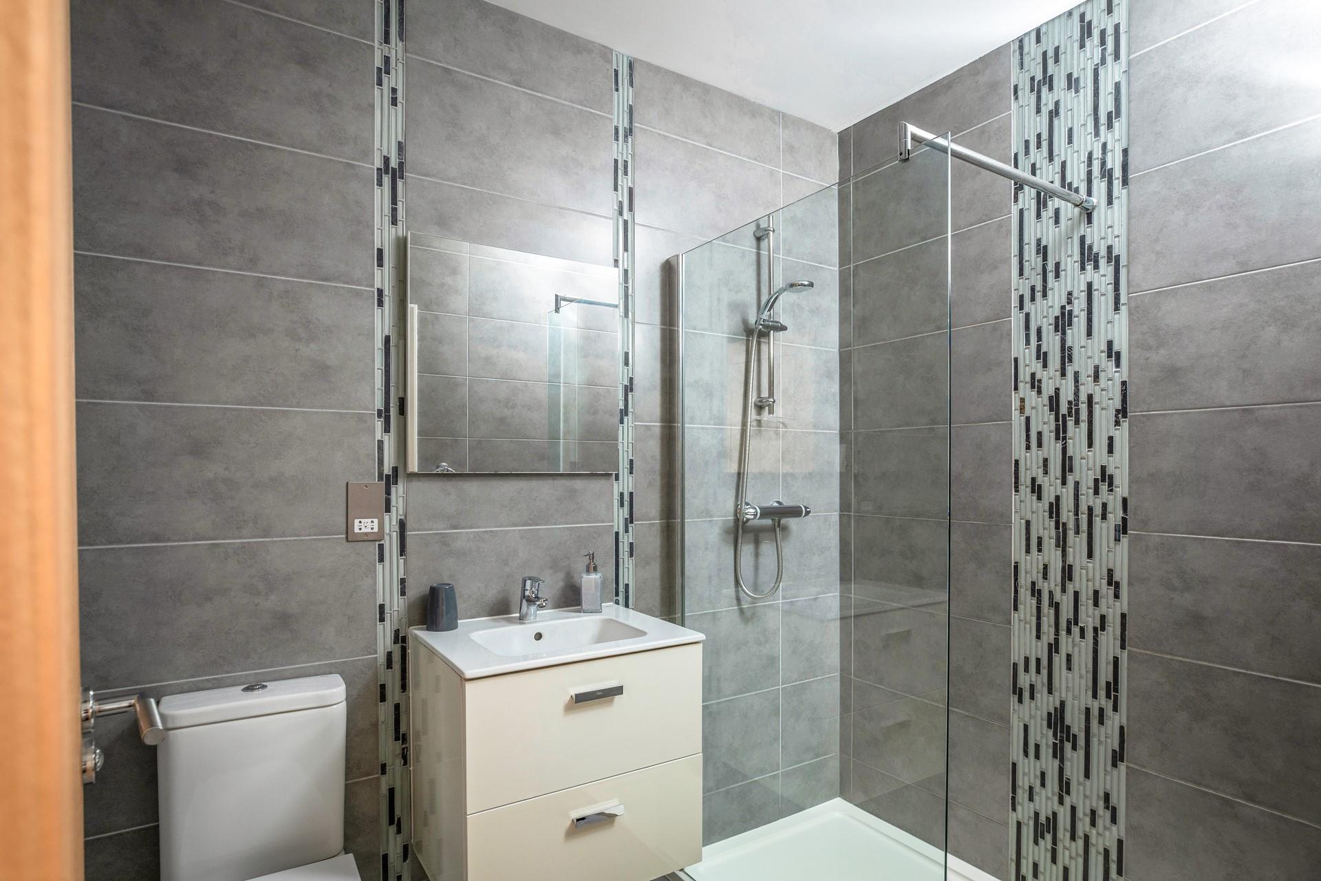 Get ready for the day in the shower room.