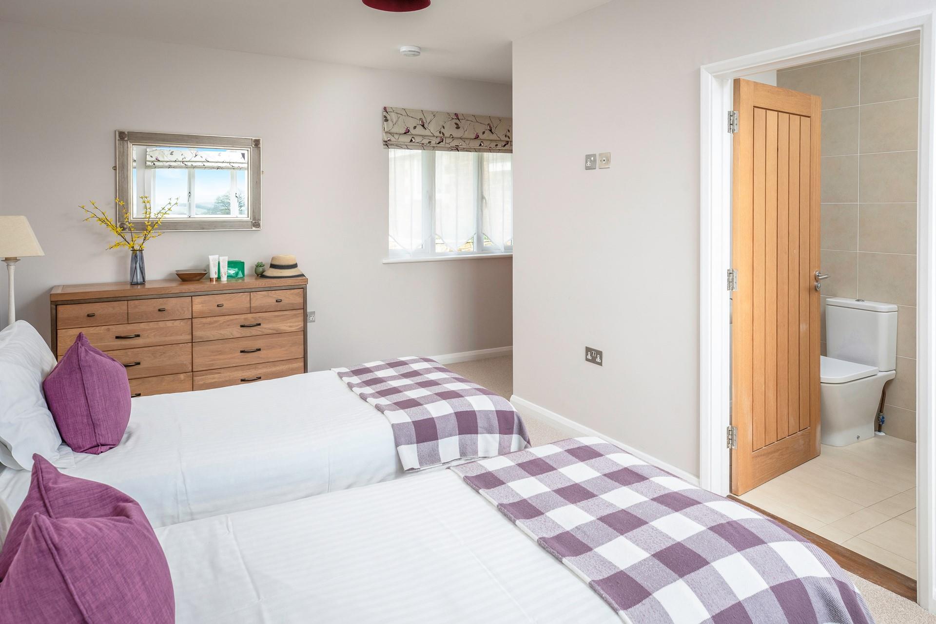 Sink into the comfortable bed and drift off to sleep.