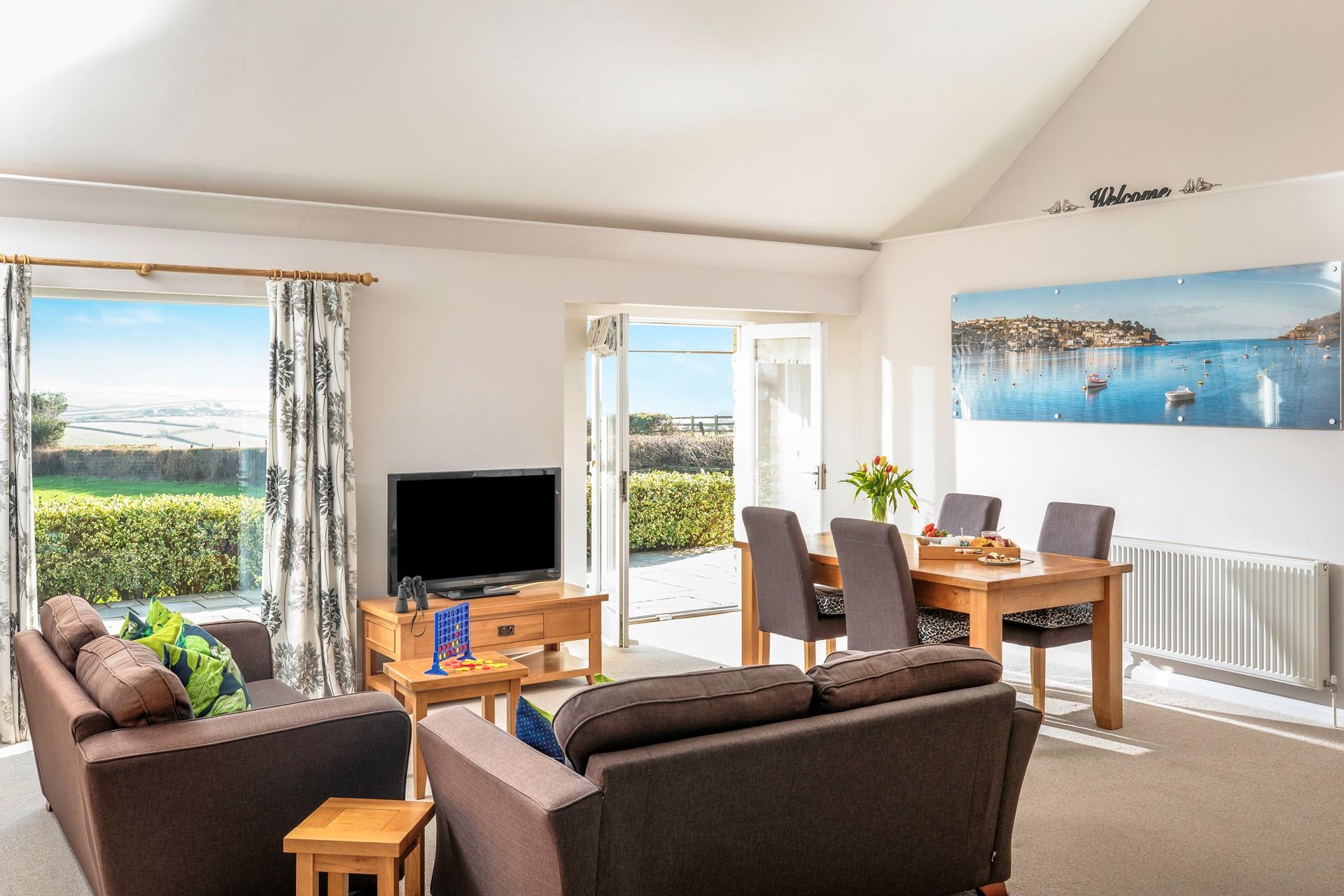 Open the doors and let the sunshine into the living area.