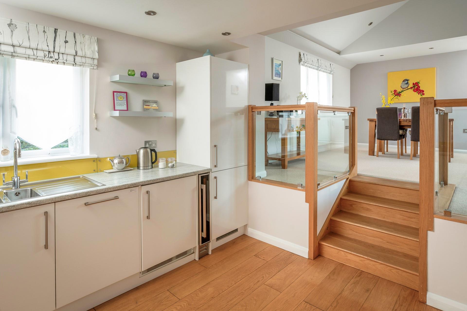 Cook up a storm in the well-equipped kitchen.