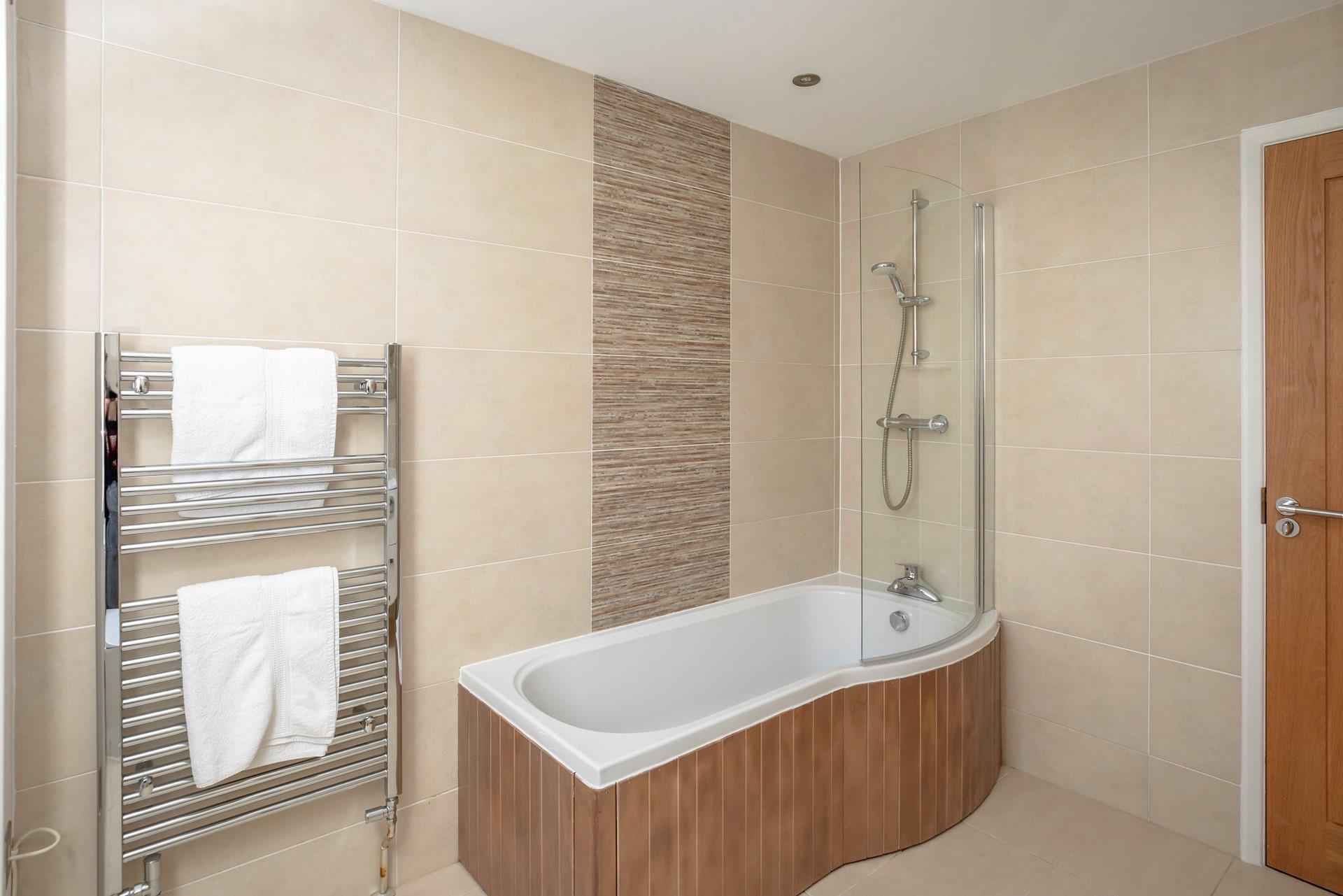 Relax in the bubbles after a busy day.