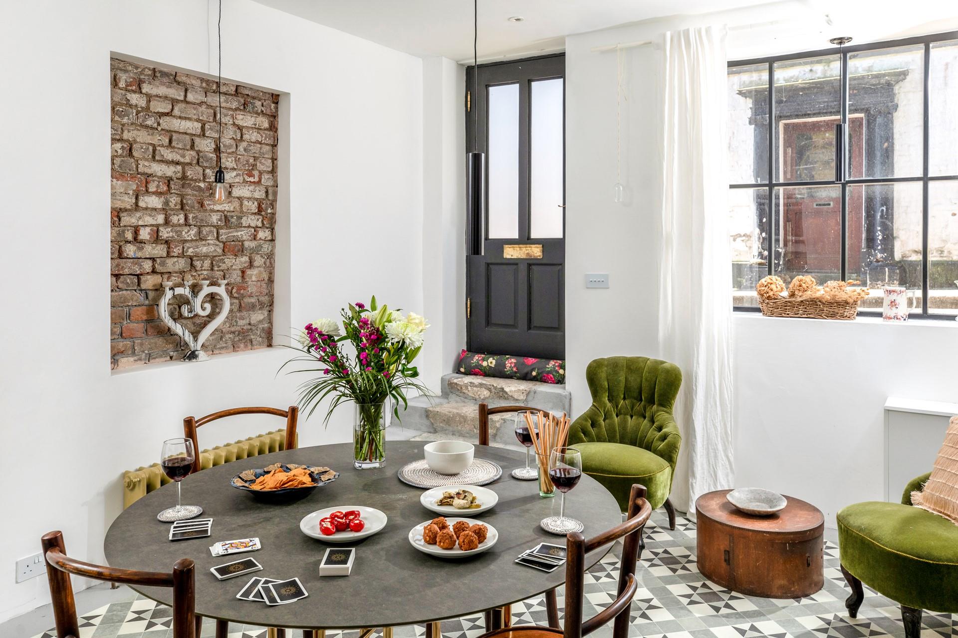 Tuck into a feast after a scenic walk on the coast path.