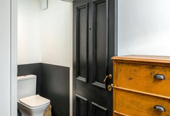 The downstairs cloakroom has an additional WC.