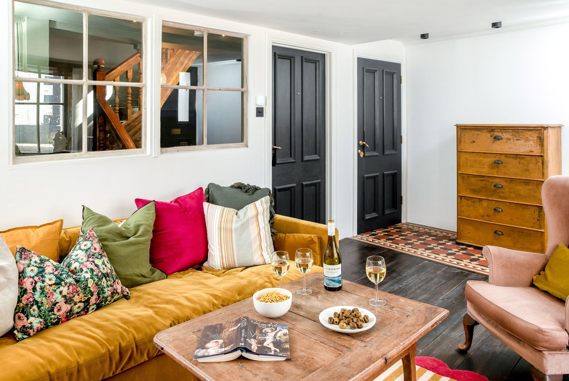 Sink into the velvet sofa after a day of discovering hidden Cornish gems.