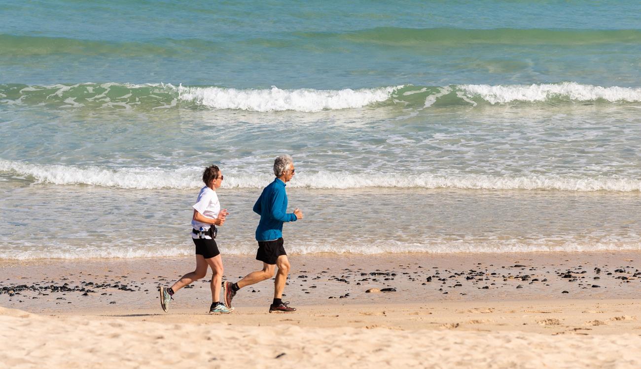 Why not take an early morning run along the beach followed by a dip in the sea?!