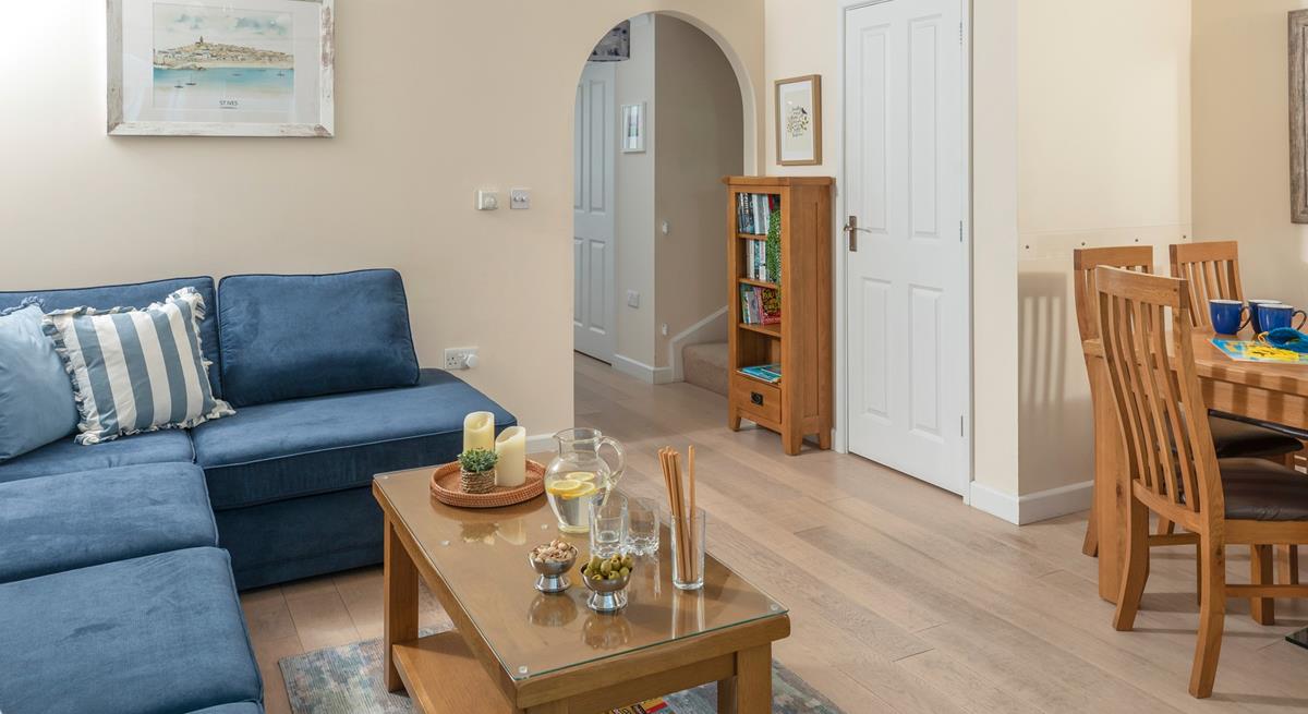 Relax and unwind in the cosy living space.