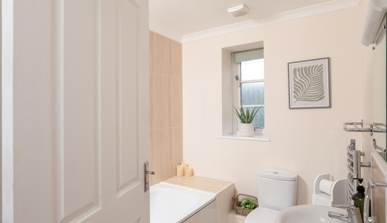 The family bathroom has a spa-like feel and all the amenities you need!