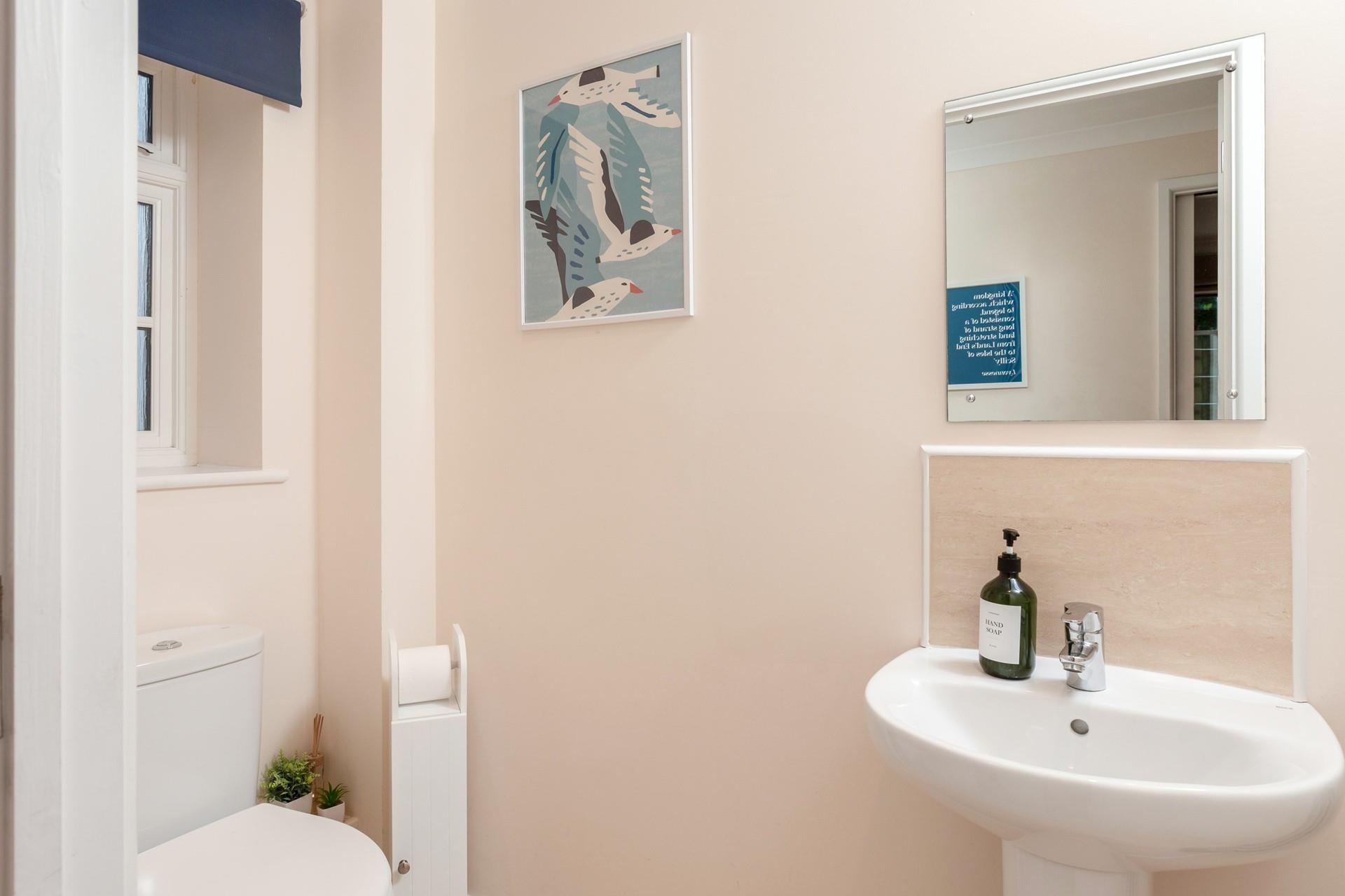 There's a handy cloakroom on the ground floor.