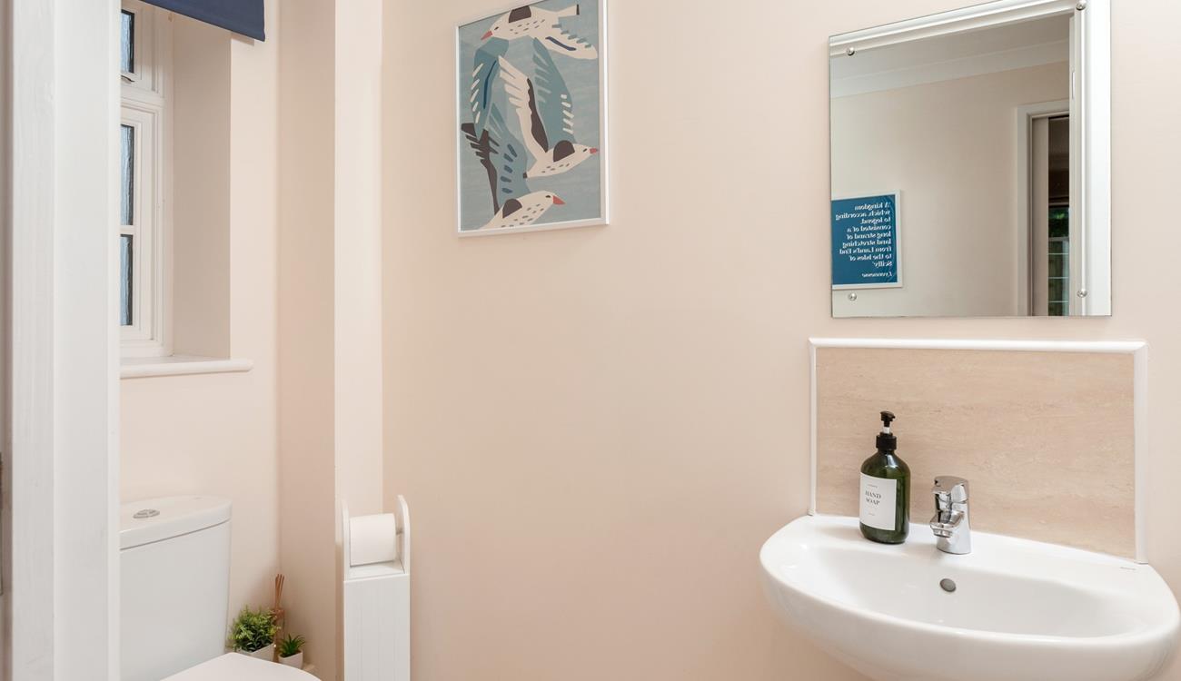 There's a handy cloakroom on the ground floor.