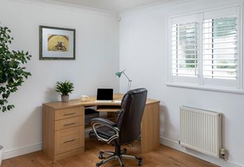 The office is a handy space to check up on emails.