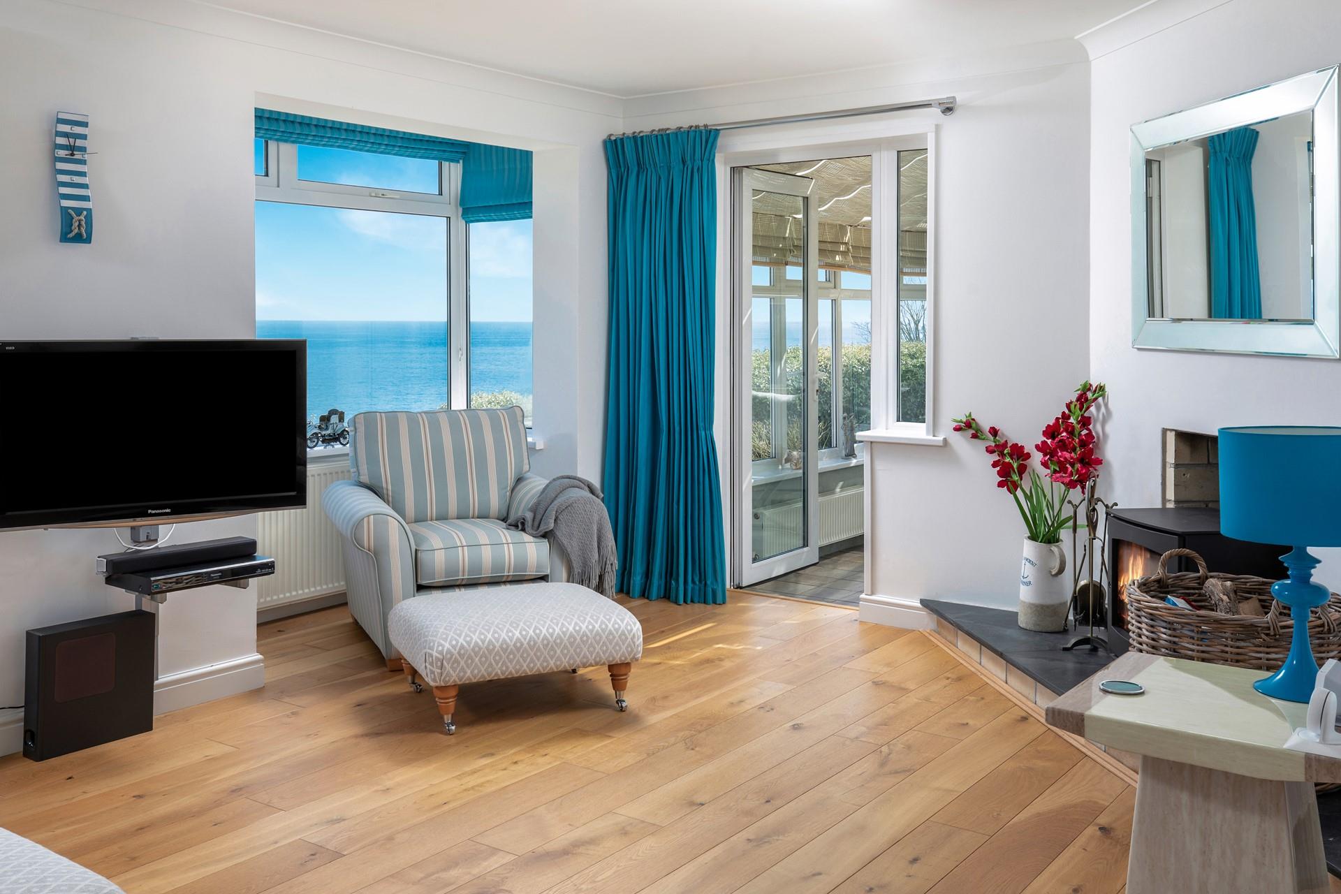 Put your feet up as the woodburner roars on chilly evenings.