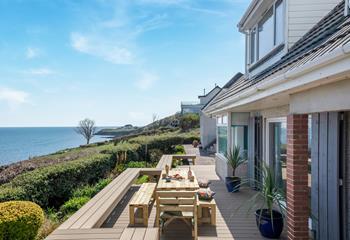 Enjoy long lazy lunches on the decking.