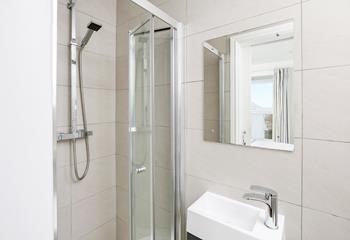 The en suite is ideal for getting ready for an evening out in town.