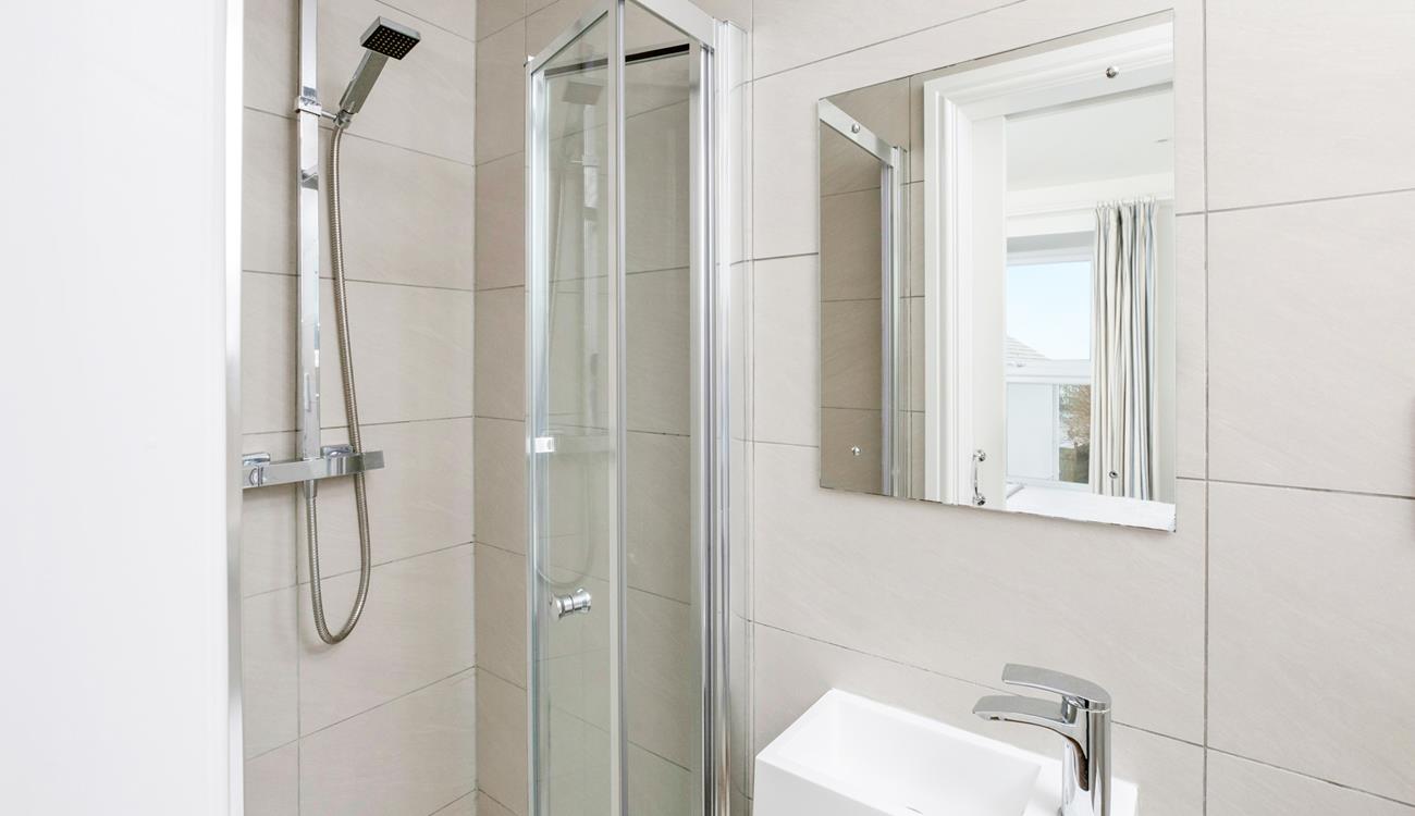 The en suite is ideal for getting ready for an evening out in town.