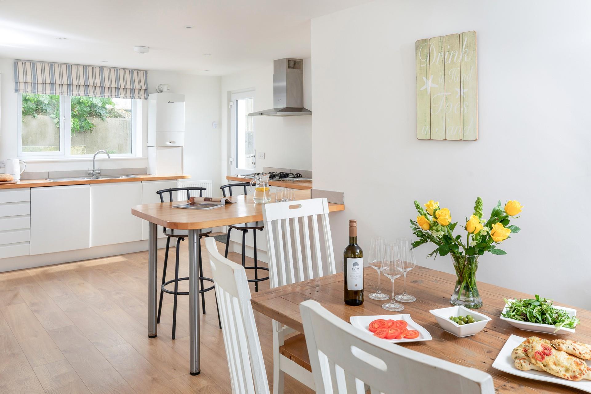 Gather around the dining table and tuck into a feast.