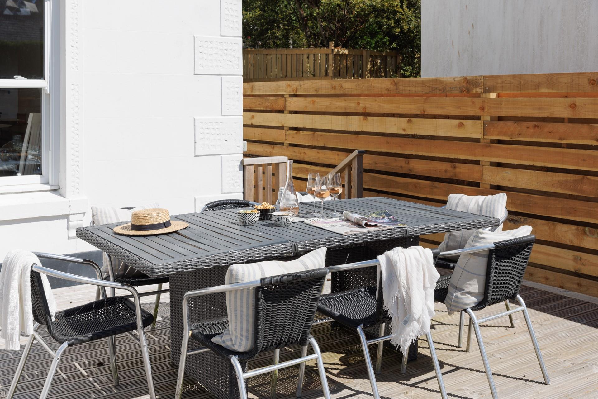 Sip a glass of wine as the sun comes down.