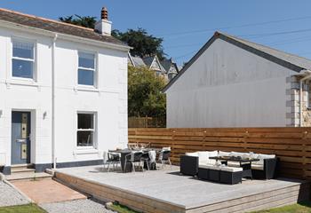 The decking area is perfect to relax and unwind.