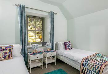 The twin bedroom is ideal for adults or children alike!