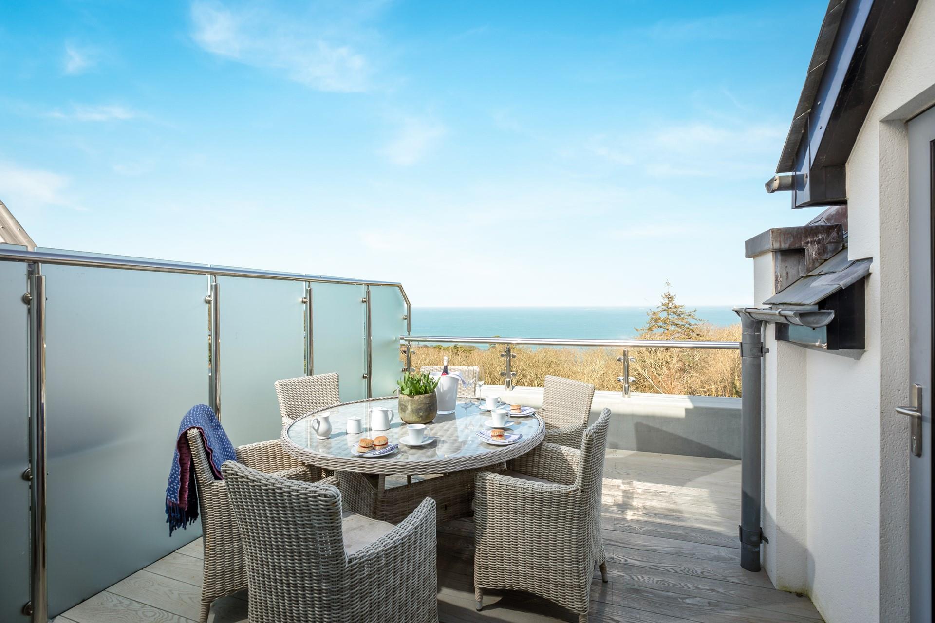 Wake up and head outside to check the view.