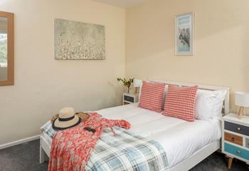 Relax and unwind in the double bed.