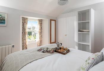 The bedrooms are modern and a calming space to relax.