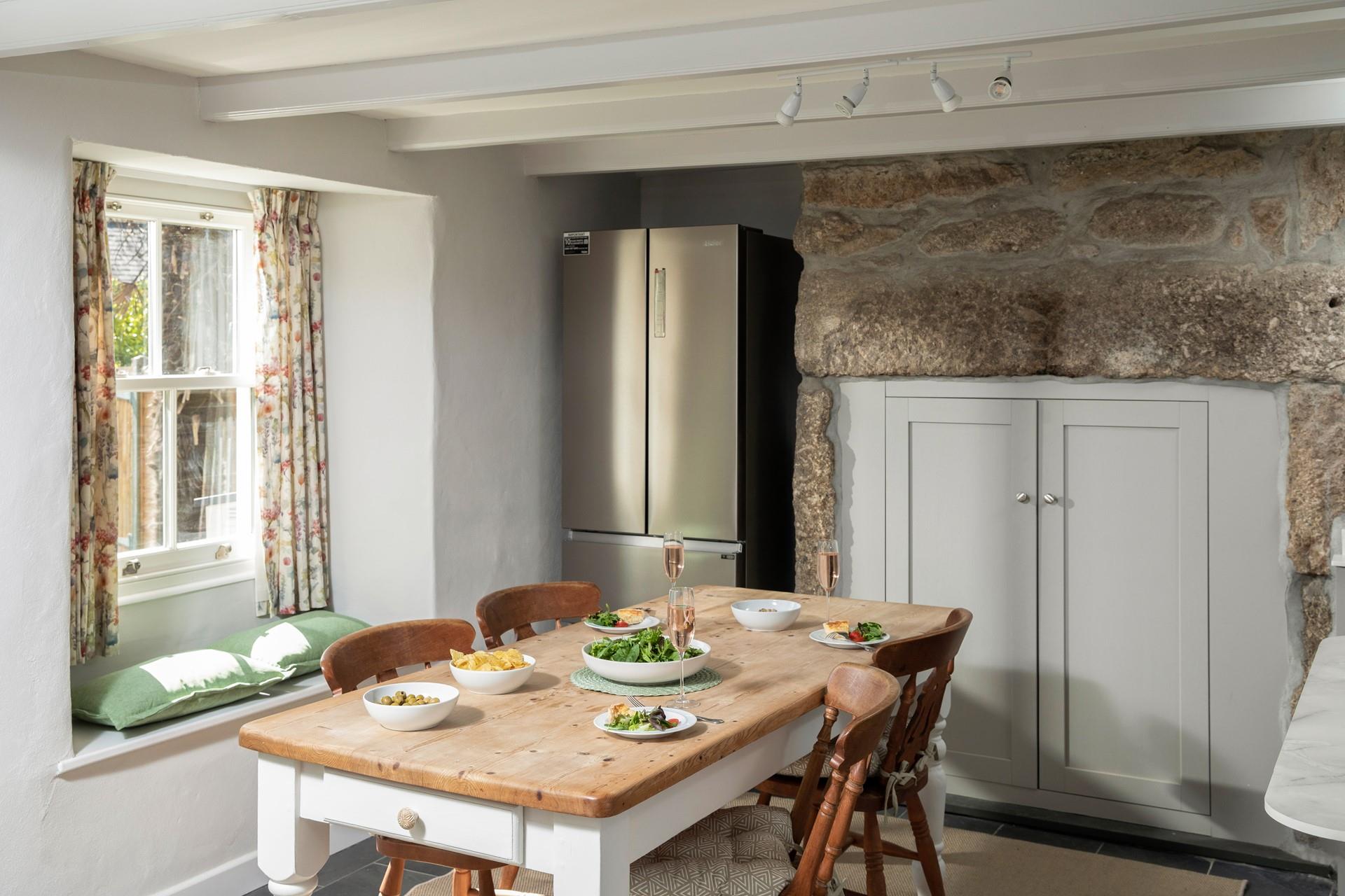 Gather around the dining table and tuck into a feast.