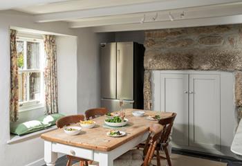 Gather around the dining table and tuck into a feast.