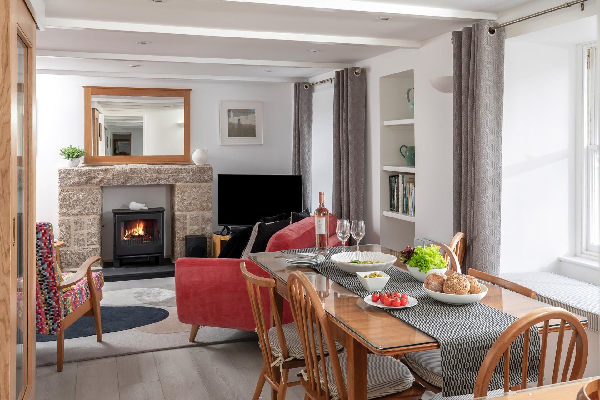 Gather around the dining table and enjoy a family feast.