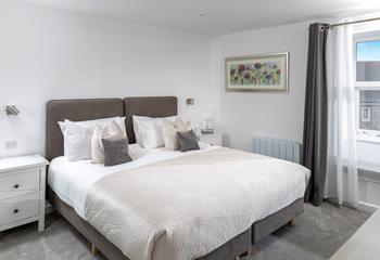 The bedrooms are tastefully decorated.