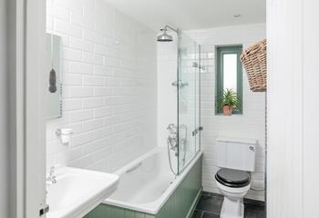 Choose between a bath or a shower each day.