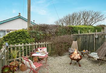 The garden is ideal for an al fresco sundowner.