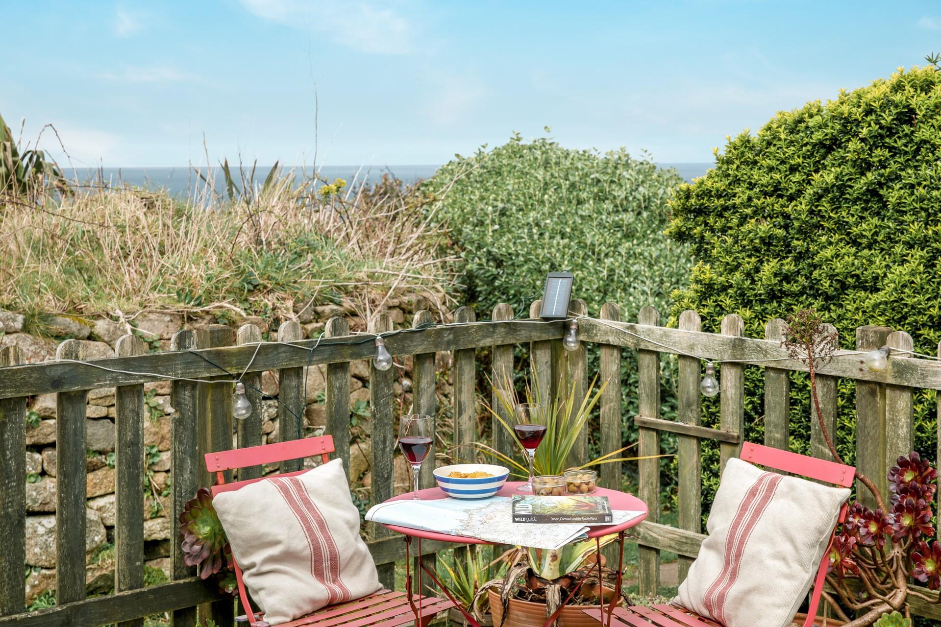 Tuck into wine and nibbles whilst enjoying the view!