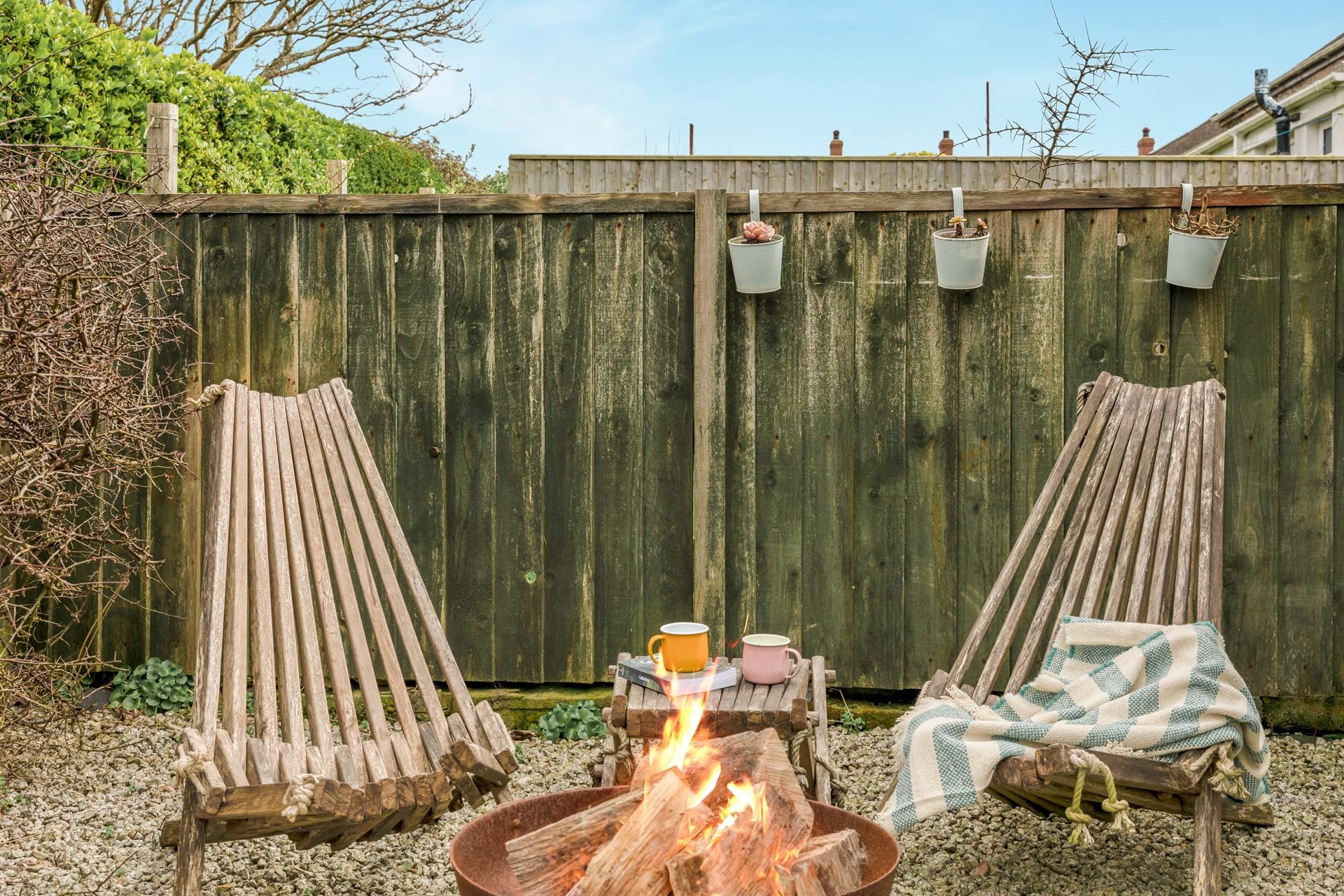 Enjoy peaceful moments around the fire pit.