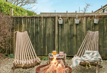 Enjoy peaceful moments around the fire pit.