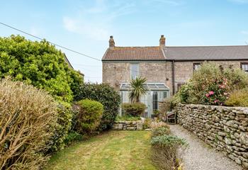 The garden is ideal for soaking up the sunshine.