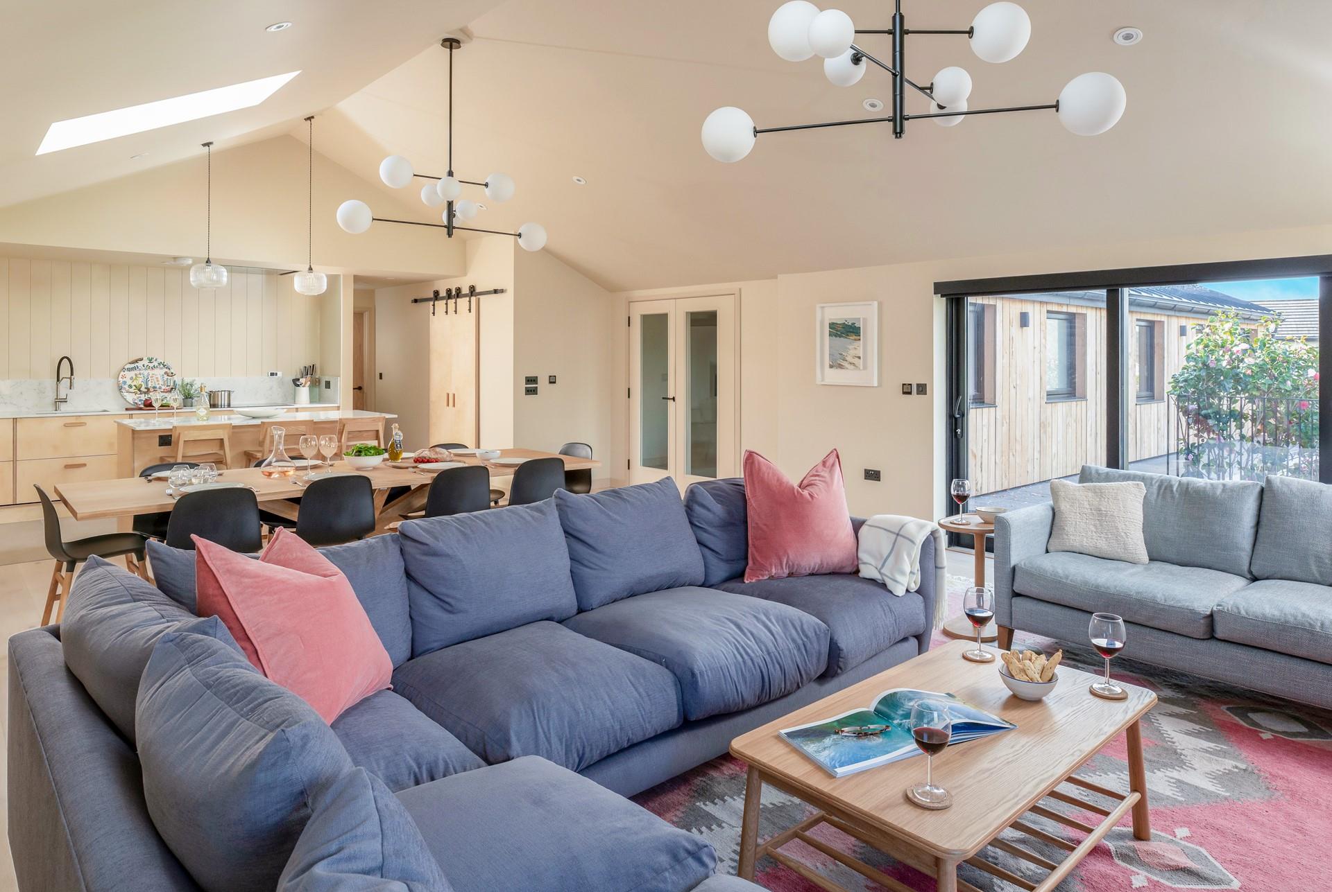 The open plan living area is perfect for entertaining.