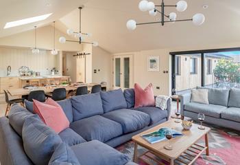 The open plan living area is perfect for entertaining.