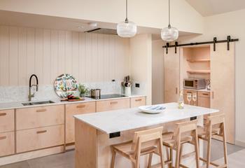 The pantry cupboard is ideal for storing ingredients.