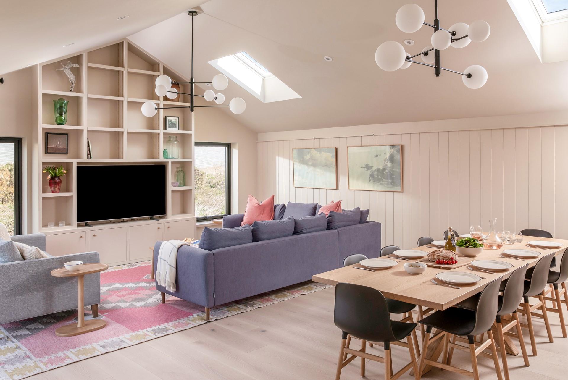 Tuck into a delicious meal around the dining table.