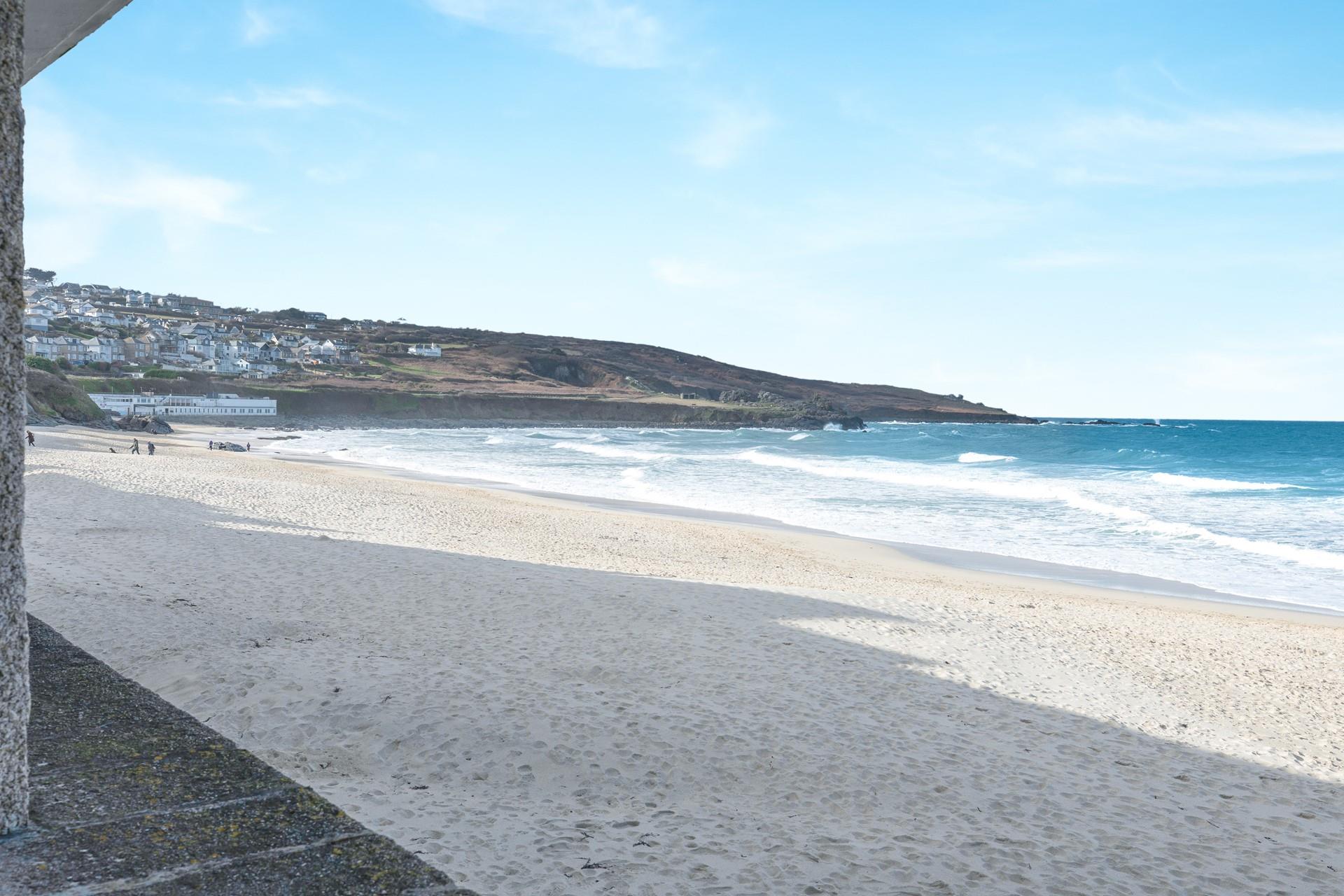 Porthmeor beach is right on the doorstep!
