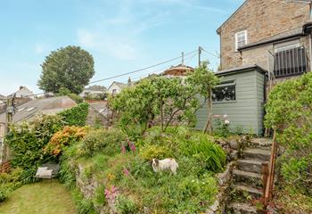 Your four-legged friend can enjoy playing in the garden. 