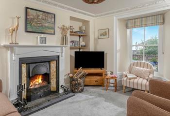 Snuggle up around the fire after days spent exploring Cornwall. 
