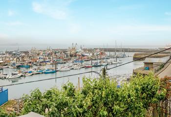 Soak up the ever-changing views across Newlyn Harbour. 